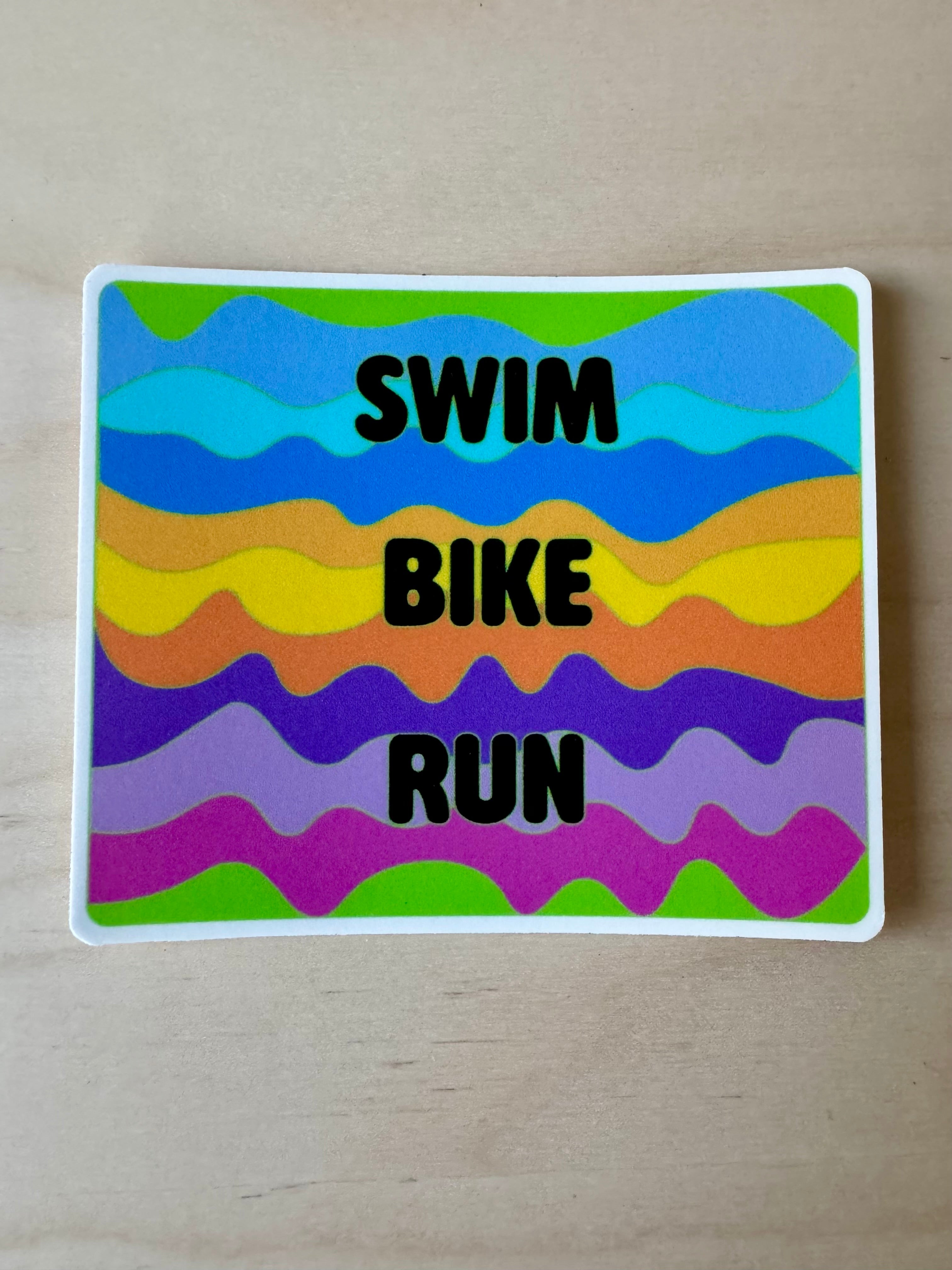Bright Waves Tri Sticker